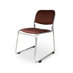 Stacking Chair - Multimo Astro Stainless / Dark Brown